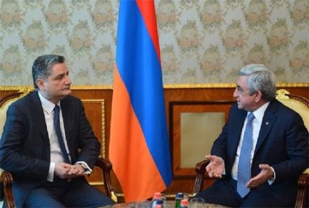 Սերժ Սարգսյան և ԵԱՏՀ կոլեգիայի նախագահը քննարկել են ԵԱՏՄ-ին անդամակցության ազդեցությունը Հայաստանի տնտեսության վրա